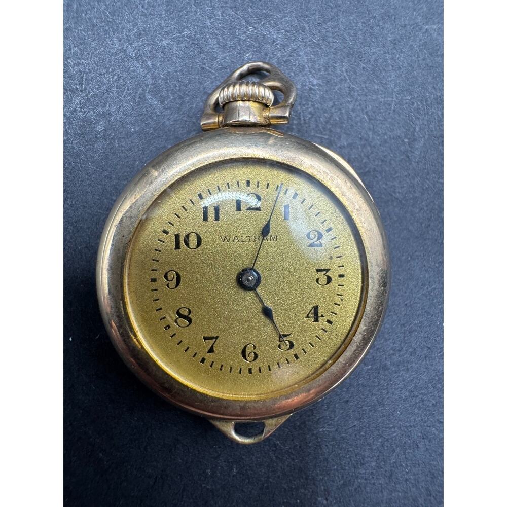 Waltham Wadsworth Case Pendant Pocket Watch Sapphire Gold Filled